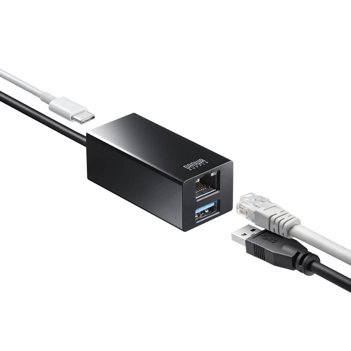 Gigabit LAN Adapter with USB Type-C Hub USB-3TCH33BK