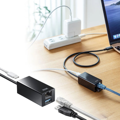 Gigabit LAN Adapter with USB Type-C Hub USB-3TCH33BK