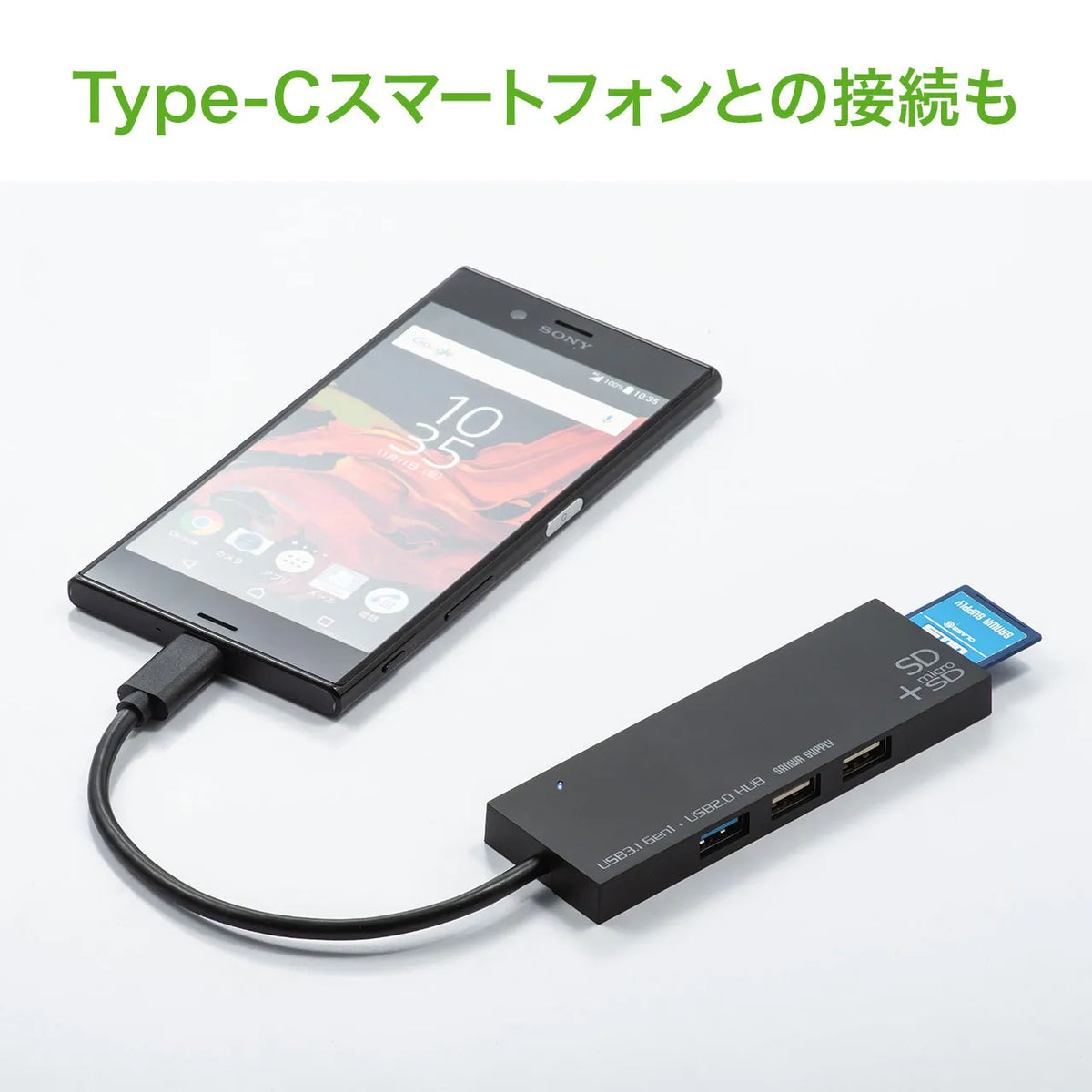 USB Type C Combo Hub with Card Reader USB-3TCHC16BK