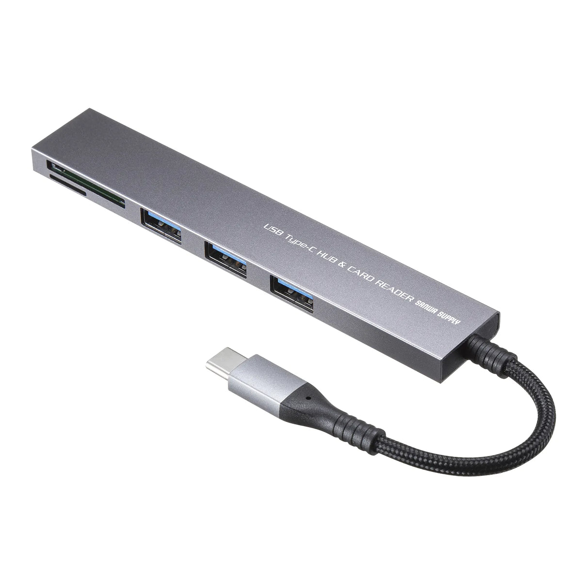 USB 5Gbps 3-Port Slim Hub (with Card Reader) USB-3TCHC20MS