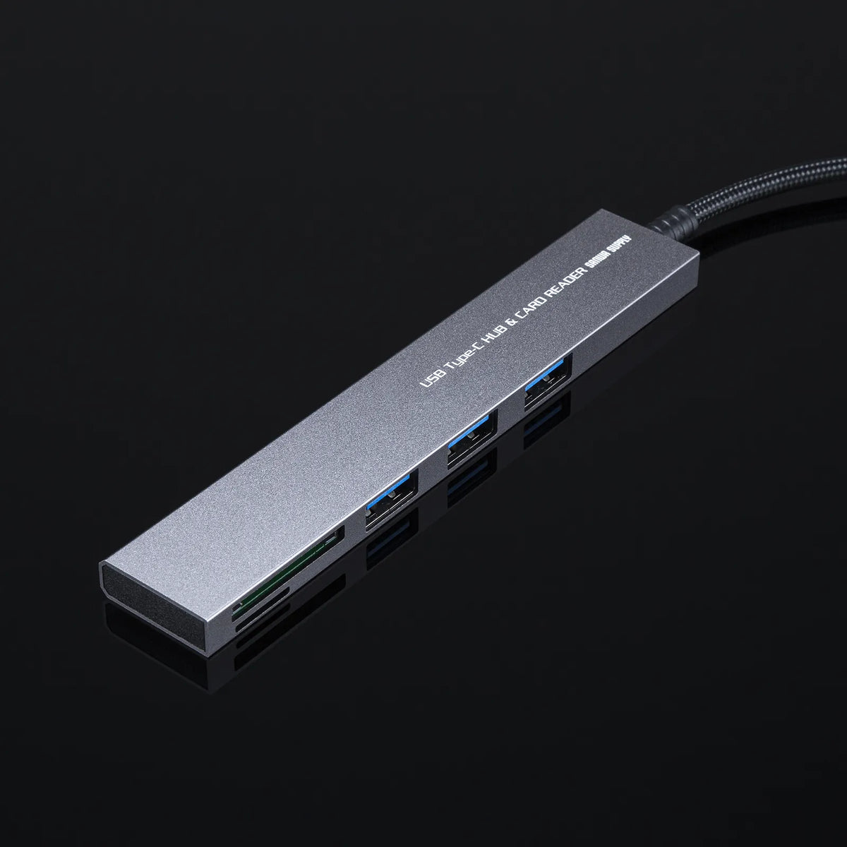USB 5Gbps 3-Port Slim Hub (with Card Reader) USB-3TCHC20MS