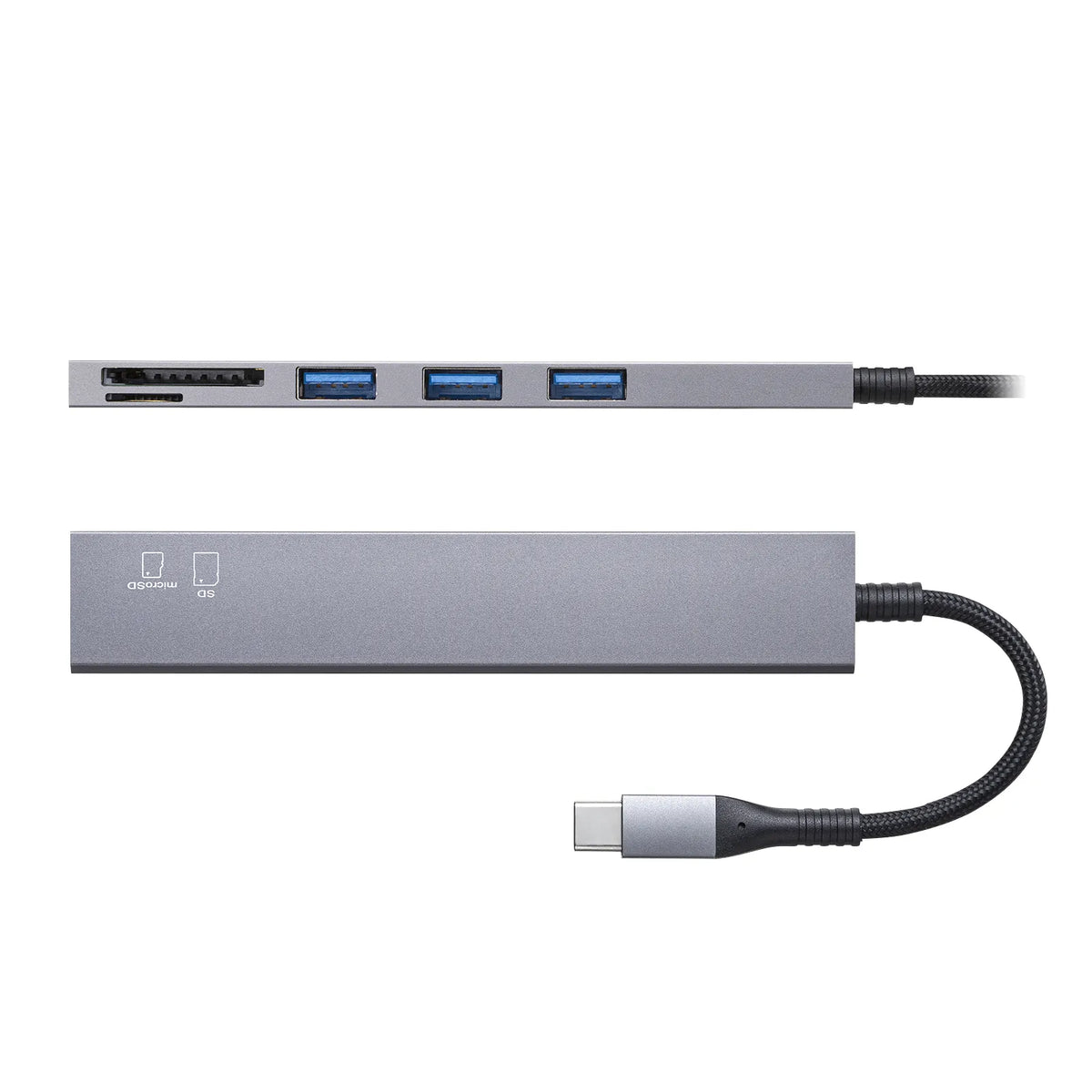 USB 5Gbps 3-Port Slim Hub (with Card Reader) USB-3TCHC20MS