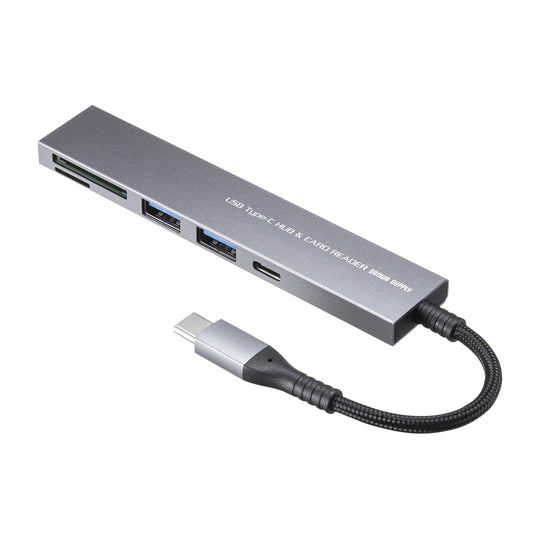USB 5Gbps 3-Port Slim Hub (with Card Reader) USB-3TCHC21MS