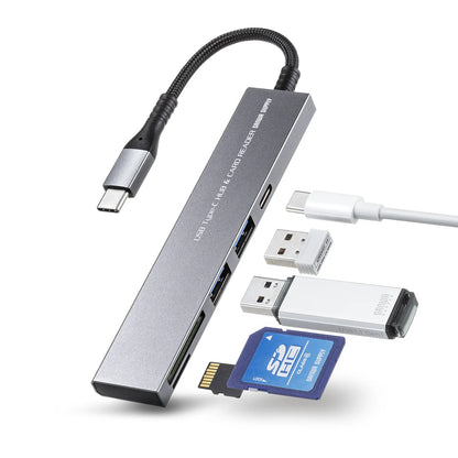USB 5Gbps 3-Port Slim Hub (with Card Reader) USB-3TCHC21MS