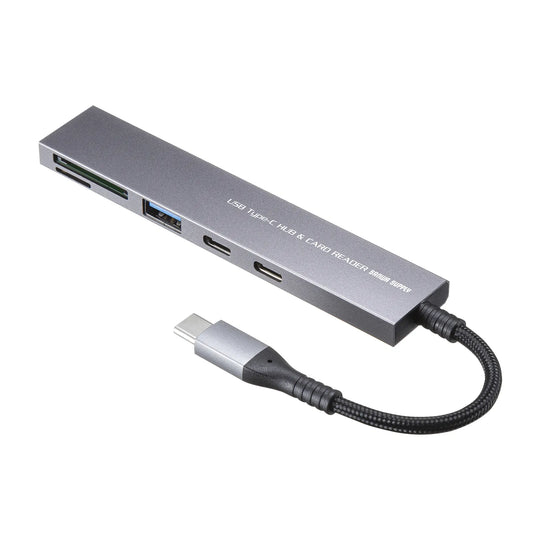 USB 5Gbps 3-Port Slim Hub (with Card Reader) USB-3TCHC22MS