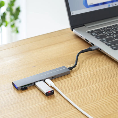USB 5Gbps 3-Port Slim Hub (with Card Reader) USB-3TCHC22MS