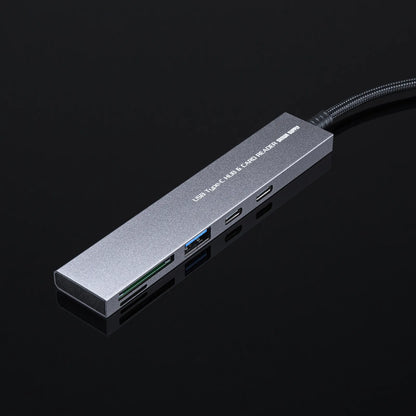 USB 5Gbps 3-Port Slim Hub (with Card Reader) USB-3TCHC22MS