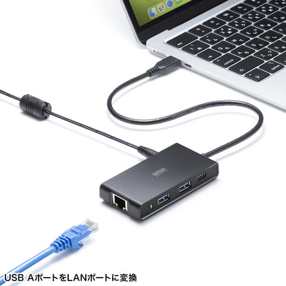 Gigabit LAN Adapter with USB Type-C Hub USB-3TCLS8BK