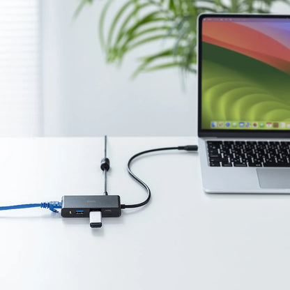 Gigabit LAN Adapter with USB Type-C Hub USB-3TCLS8BK