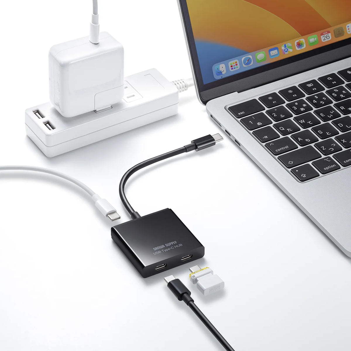 USB Type-C ハブ（3ポート） USB-3TCP12BK