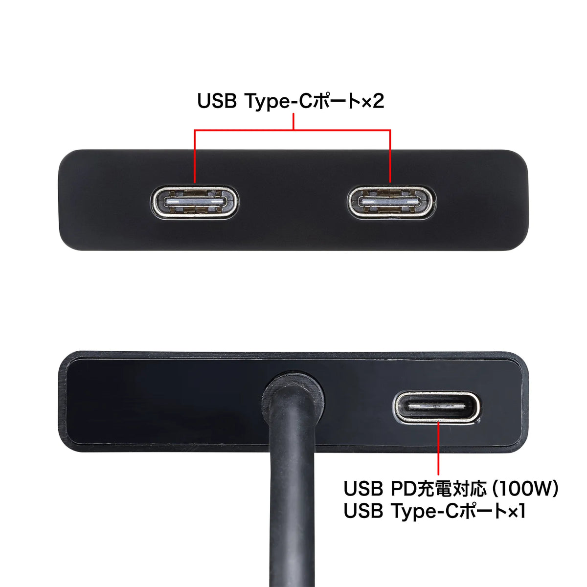 USB Type-C ハブ（3ポート） USB-3TCP12BK