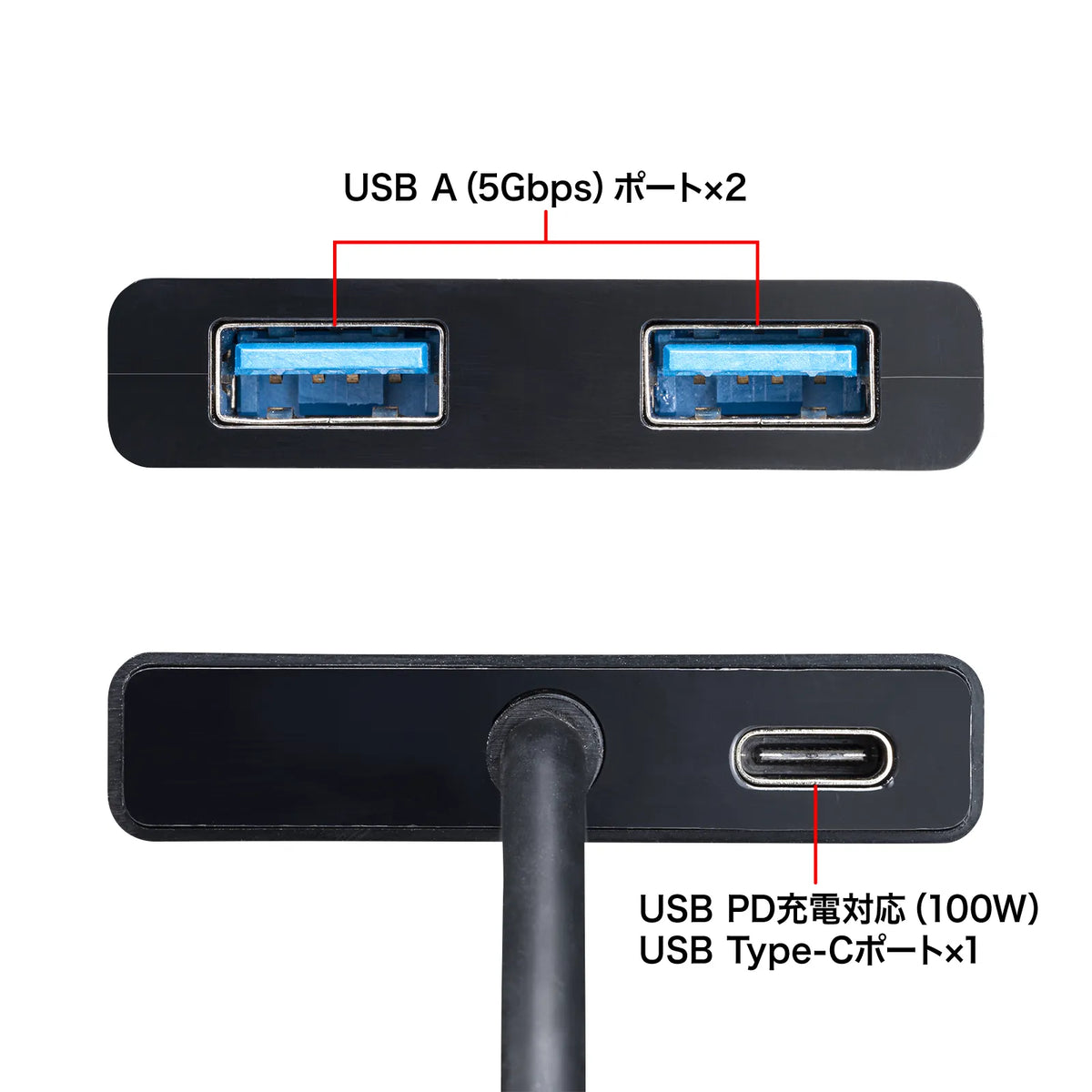 USB Type-C Hub (3 Ports) USB-3TCP9BK