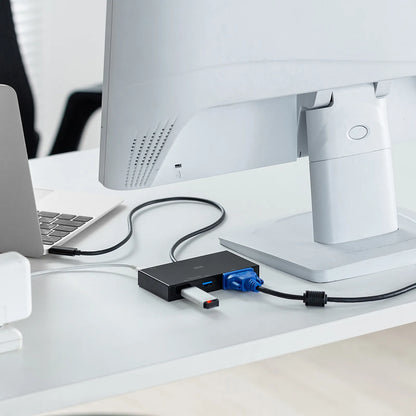 VGA付USB Type-Cハブ USB-3TCV1BK