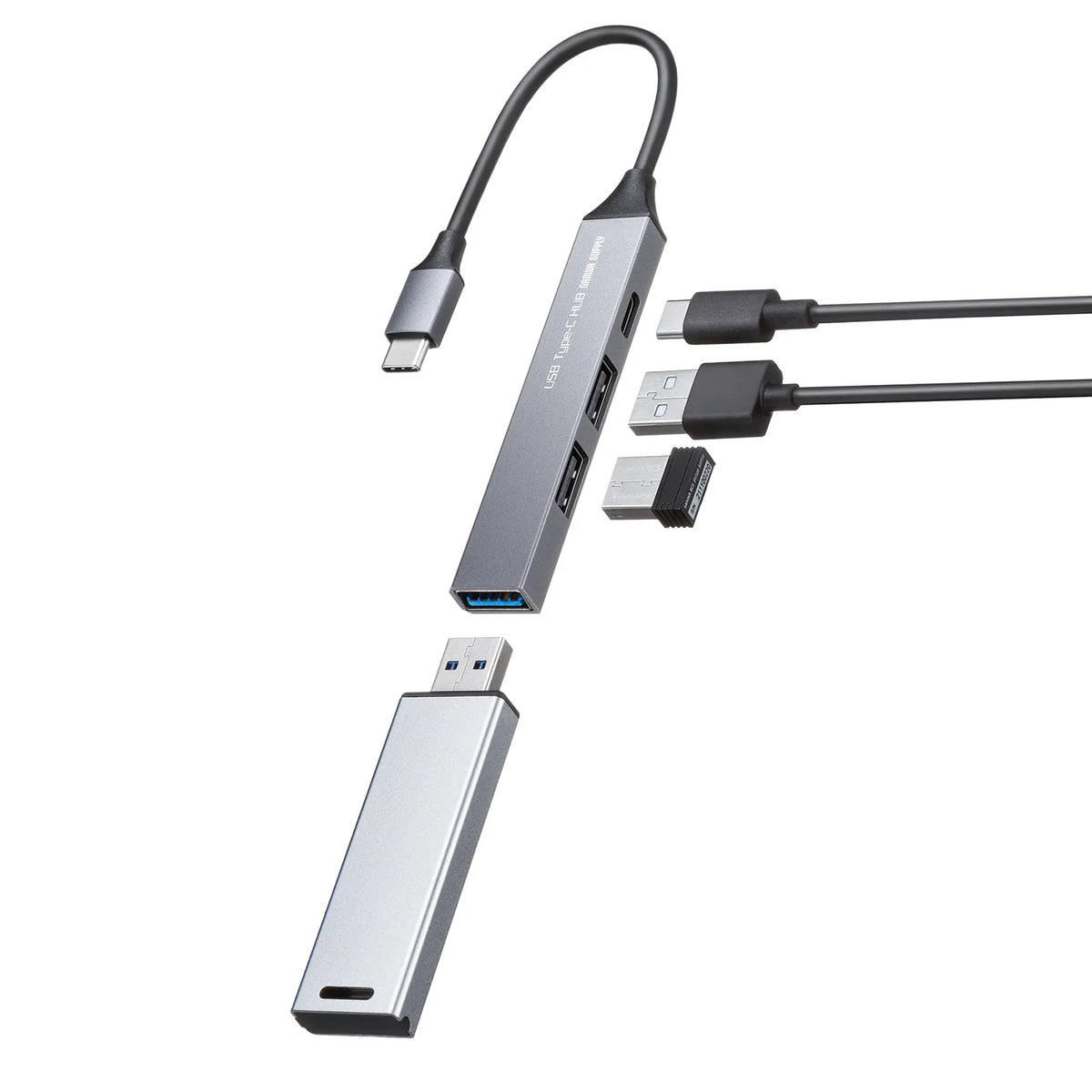 USB Type-C 4-Port Combo Ultra Slim Hub USB-5TC27GM