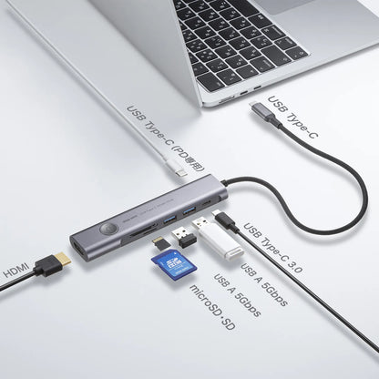 USB Type-C ドッキングハブ USB-5TCHCP17GM