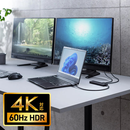 USB Type-C ドッキングステーション USB-5TCHHPS22BK