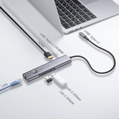 USB Type-C ドッキングハブ USB-5TCHLP16GM
