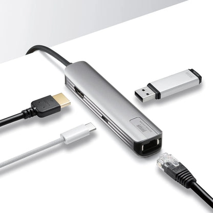 USB Type-C スリムドッキングハブ USB-5TCHLP7S-1