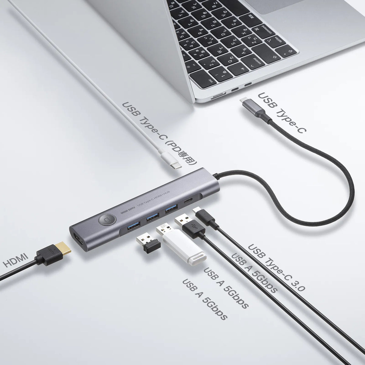 USB Type-C Hub with HDMI Port USB-5TCHP18GM