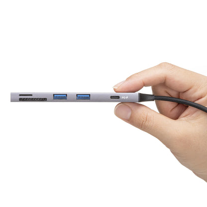 USB 5Gbps 3-Port Slim Hub (with Card Reader) USB-5TCPC28GM