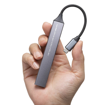 USB 5Gbps 3-Port Slim Hub (with Card Reader) USB-5TCPC28GM
