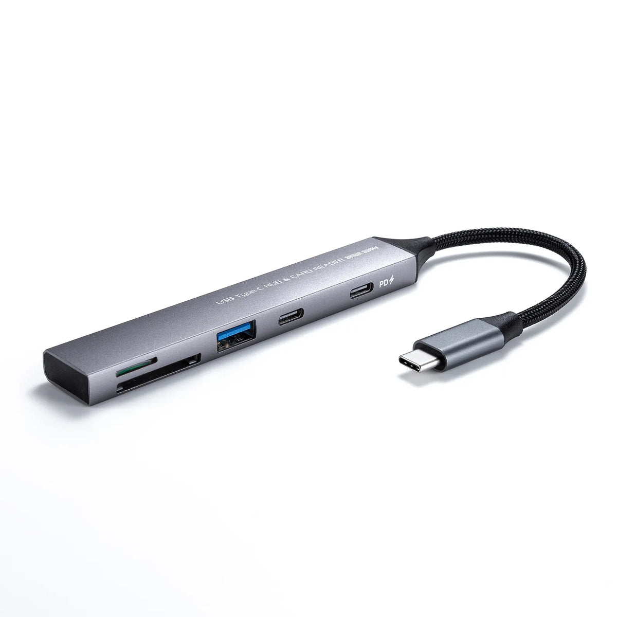 USB 5Gbps 3-Port Slim Hub (with Card Reader) USB-5TCPC29GM
