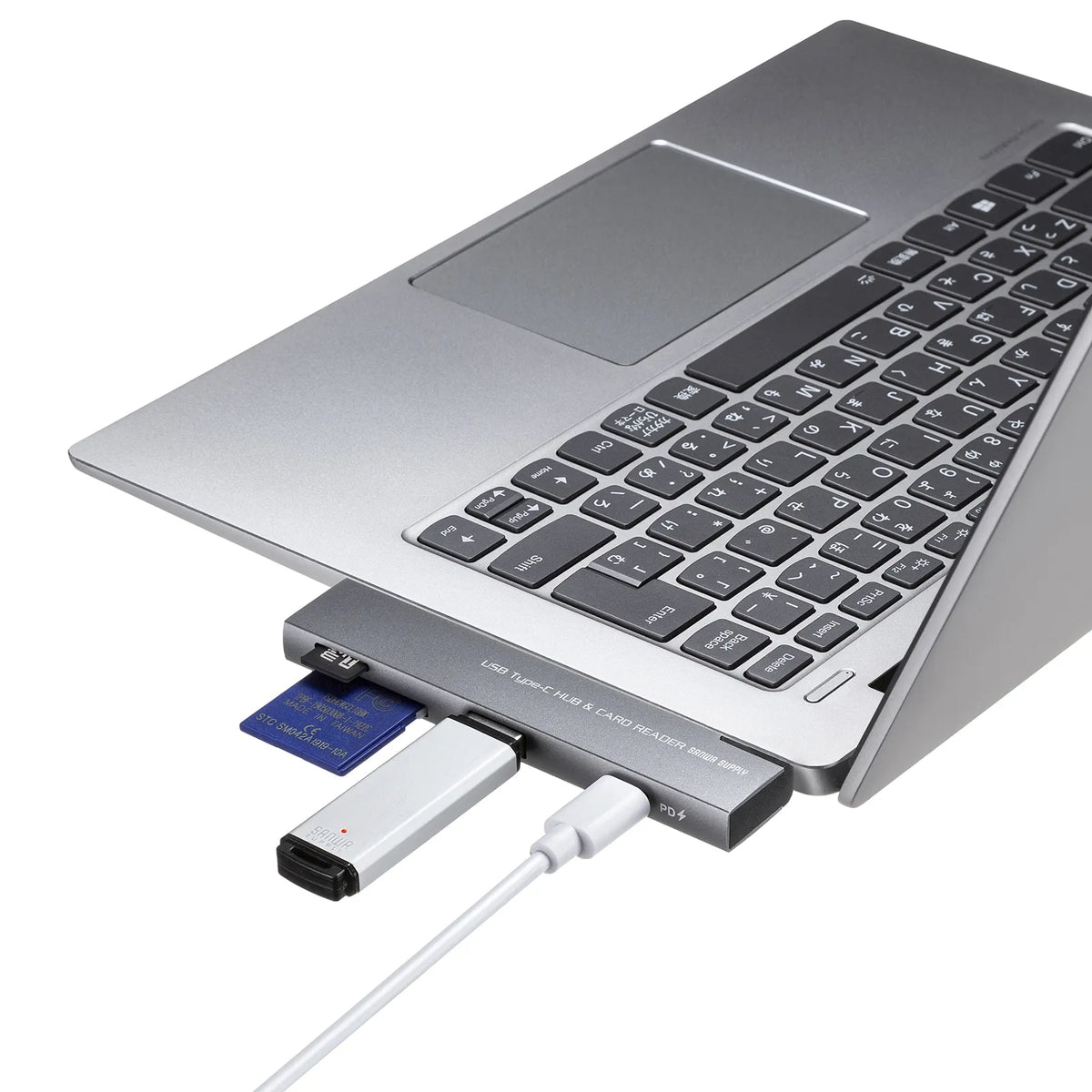 USB 5Gbps 2-Port Slim Hub (with Card Reader) USB-5TCPC30GM