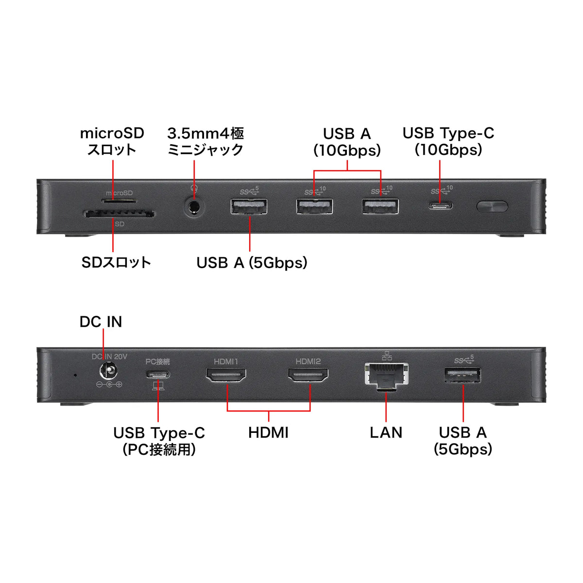 Docking Station (4K, HDMI x2 output, AC adapter included) USB-CVDK16