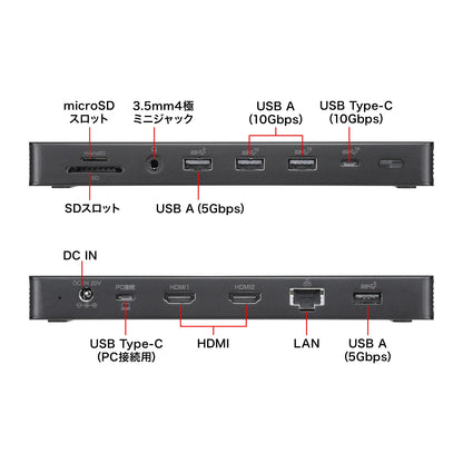 Docking Station (4K, HDMI x2 output, AC adapter included) USB-CVDK16