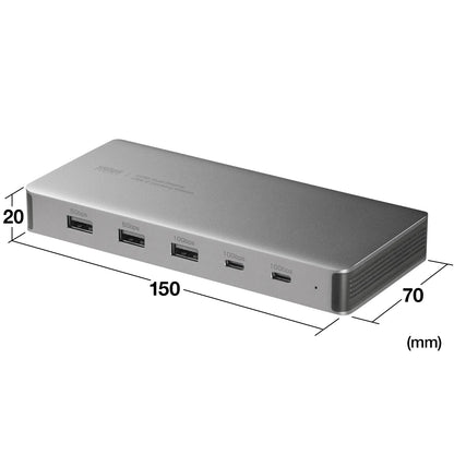USB Type-Cドッキングステーション（HDMIx2画面・USBハブx7ポート） USB-CVDK21