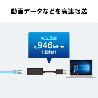 USB 3.2 to LAN Conversion Adapter (Black) USB-CVLAN1BKN