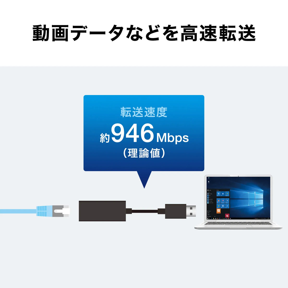 USB 3.2 to LAN Conversion Adapter (White) USB-CVLAN1WN