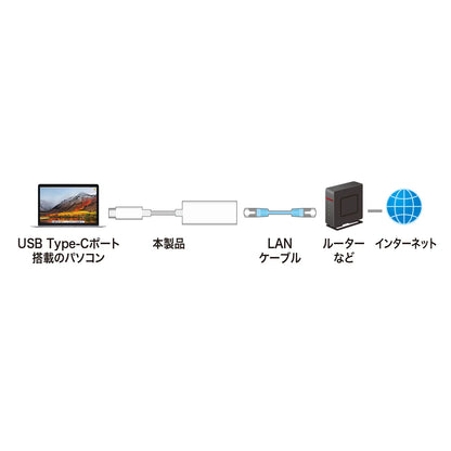 USB 3.2 Type-C to LAN Conversion Adapter (White) USB-CVLAN2WN