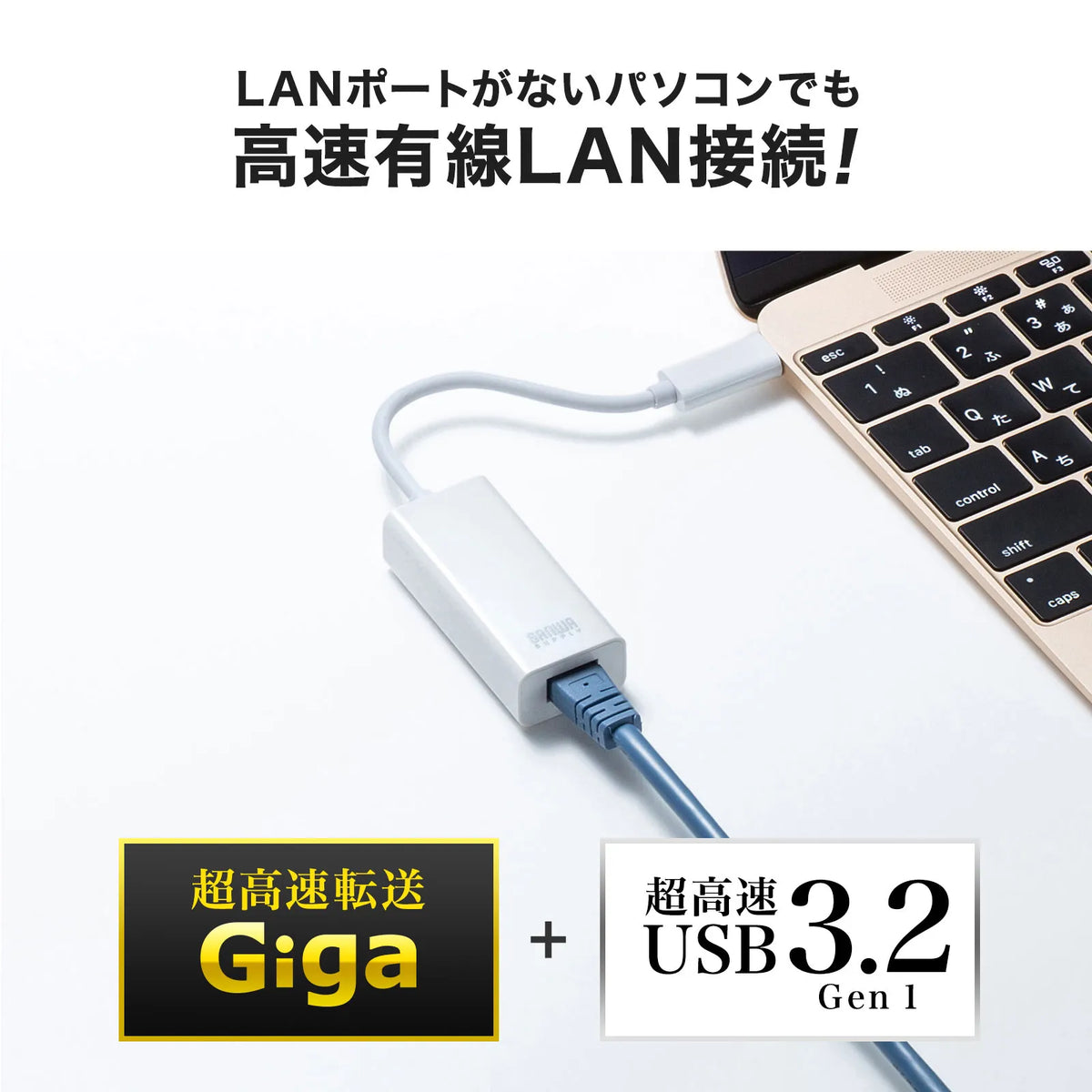 USB 3.2 Type-C to LAN Conversion Adapter (White) USB-CVLAN2WN