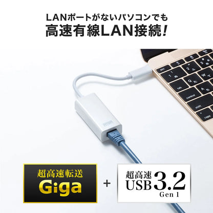 USB 3.2 Type-C to LAN Conversion Adapter (White) USB-CVLAN2WN