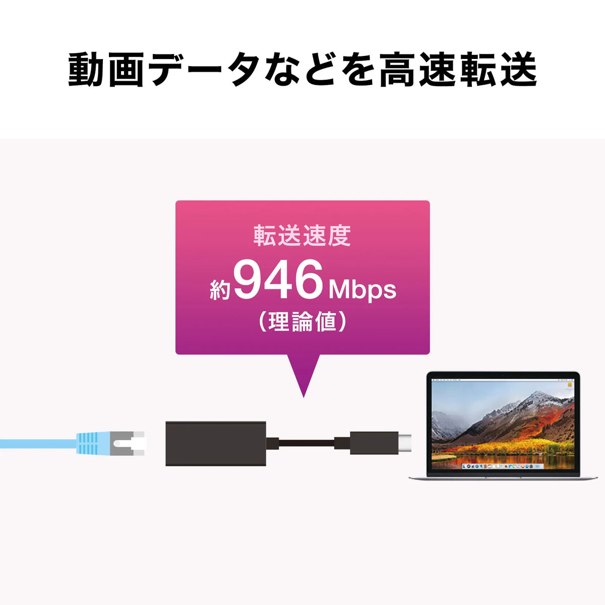 USB 3.2 Type-C to LAN Conversion Adapter (White) USB-CVLAN2WN
