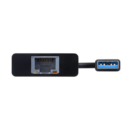 USB 3.2 to LAN Conversion Adapter (with USB Hub Port, Black) USB-CVLAN3BKN