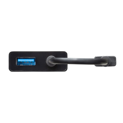 USB 3.2 to LAN Conversion Adapter (with USB Hub Port, Black) USB-CVLAN3BKN
