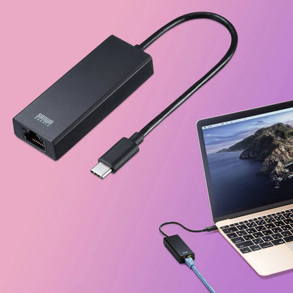USB 3.2 Type-C to LAN Conversion Adapter (2.5Gbps compatible) USB-CVLAN6BK