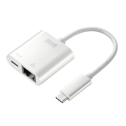 USB 3.2 Type-C to LAN Conversion Adapter (PD Compatible, Black) USB-CVLAN7W