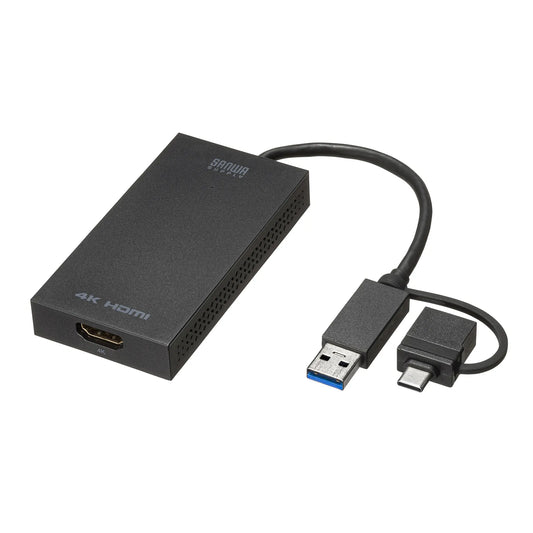 USB A/Type-C両対応HDMIディスプレイアダプタ(4K/30Hz対応） USB-CVU3HD4