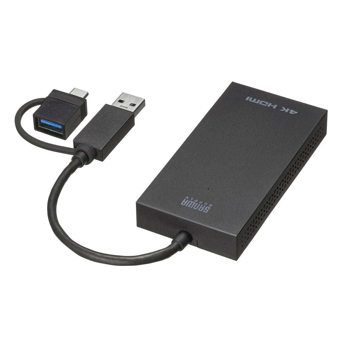 USB A/Type-C compatible HDMI display adapter (4K/30Hz compatible) USB-CVU3HD4