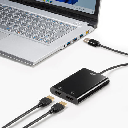 USB-HDMIディスプレイアダプタ(4K対応・ 2画面出力) USB-CVU3HD5