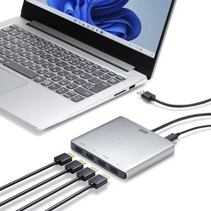 USB-HDMIディスプレイアダプタ(4K対応・ 4画面出力) USB-CVU3HD7