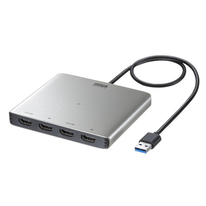 USB-HDMIディスプレイアダプタ(4K対応・ 4画面出力) USB-CVU3HD7