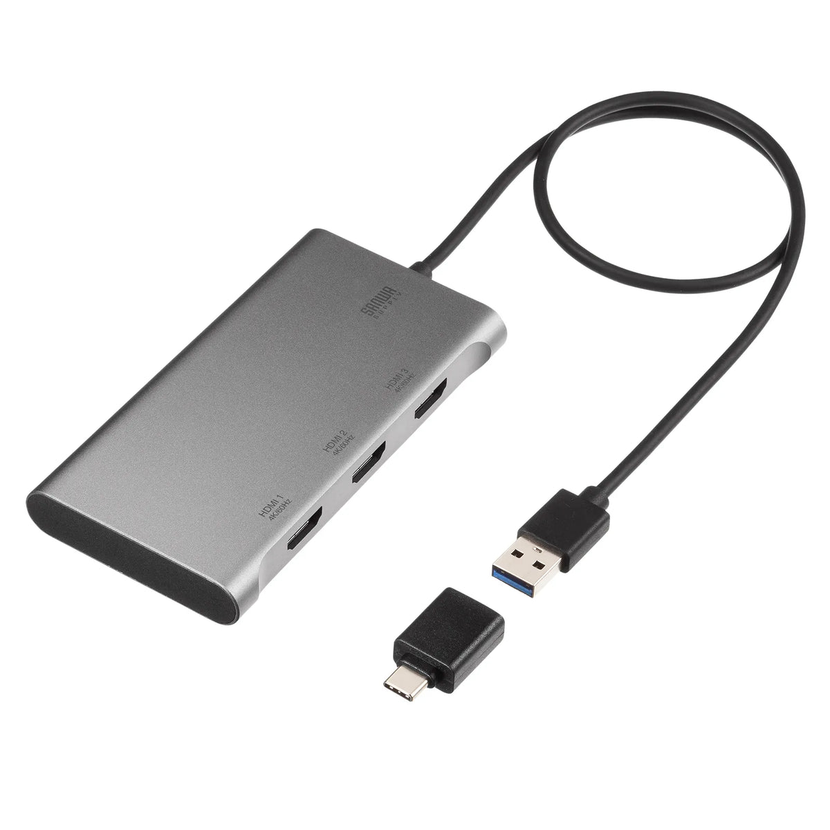 USB-HDMIディスプレイアダプタ(4Kx3画面出力) USB-CVU3HD8