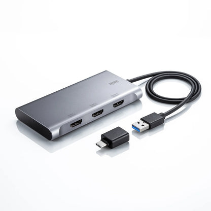 USB-HDMIディスプレイアダプタ(4Kx3画面出力) USB-CVU3HD8