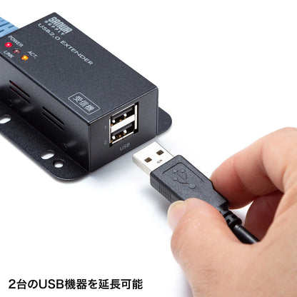 USB 2.0 Extender (with 2-port hub) USB-EXSET3