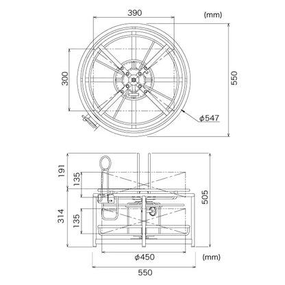 Double-stage cable reel VBW-4500B