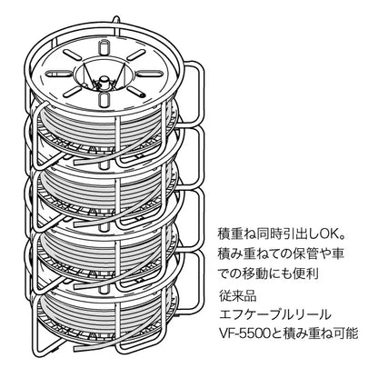 F-Cable Reel (Vertical and Horizontal Use Type) VF-5500HV